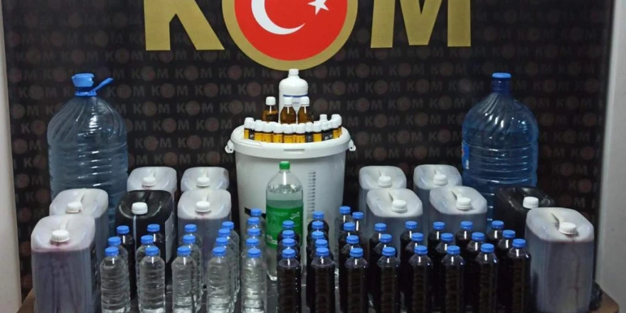 128 Litre Sahte Alkol Yakalandı