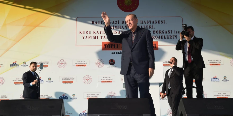 133 Projenin Toplu Açılış Törenini gerçekleştiren Cumhurbaşkanı Erdoğan,