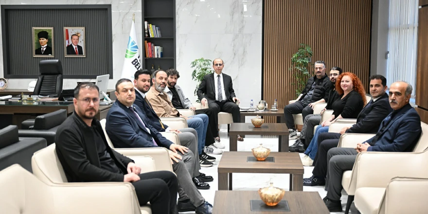 1.Kısa Film Yarışması Konuklarından Başkan Geçit’e Ziyaret!