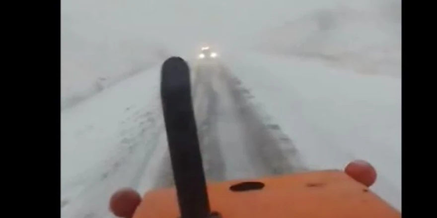 Arapgir'de kar yağışı etkili oldu