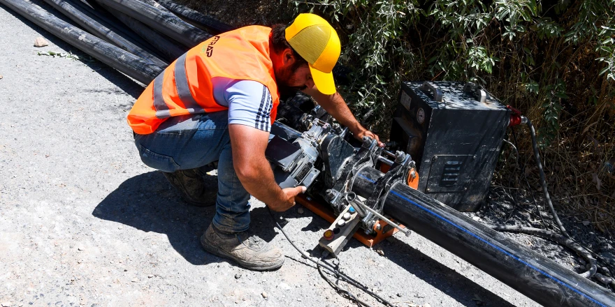 Ayvalı’ya 11 Bin 950 Metre İçme Suyu Hattı