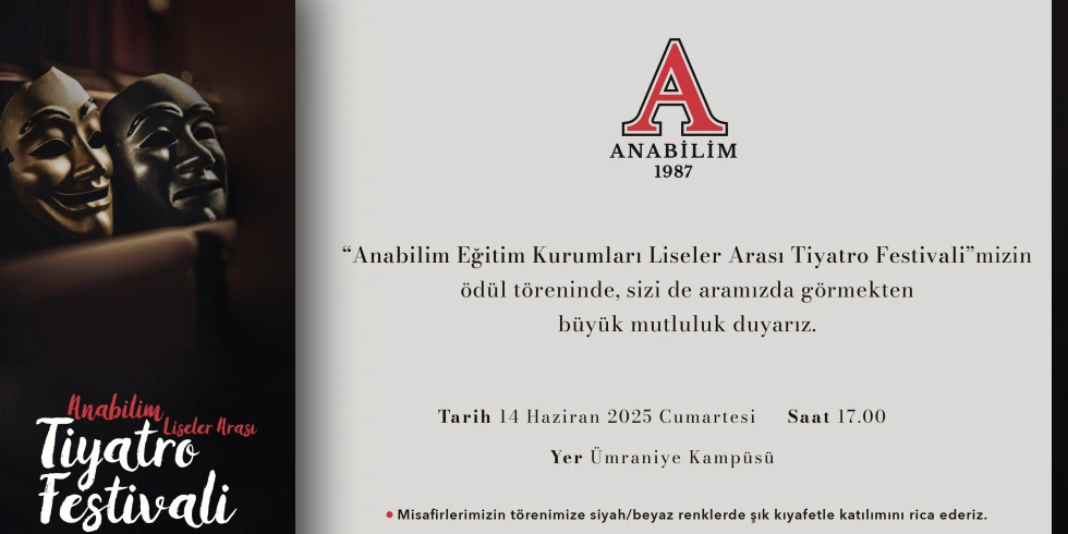 Basın Daveti - Liseler Arası Tiyatro Festivali Ödül Töreni