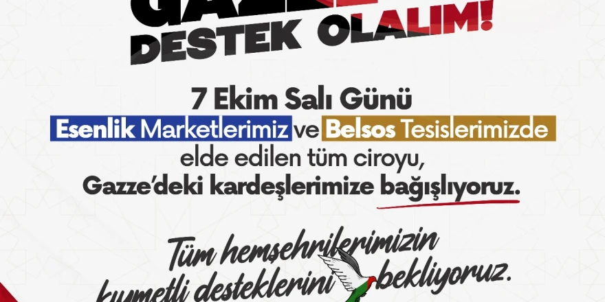 Başkan Sami Er himayesinde Gazze’ye yardım kampanyası başlatıldı.