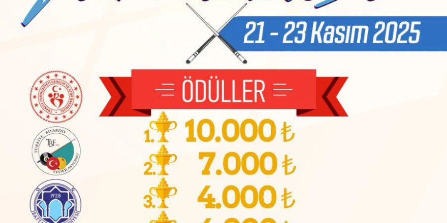 Battalgazi Belediyesi’nden 3. Arslantepe 3 Bant Bilardo Turnuvası