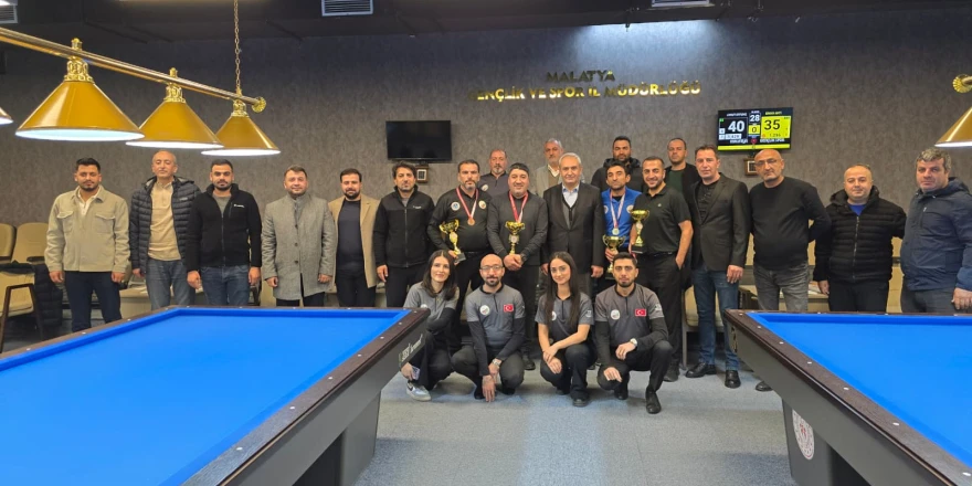 Battalgazi’de 3 Bant Bilardo Turnuvası Sona Erdi