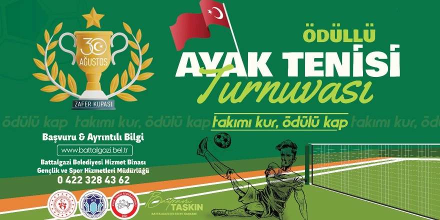 Battalgazi’de Zafer Coşkusu Ayak Tenisiyle Taçlanıyor