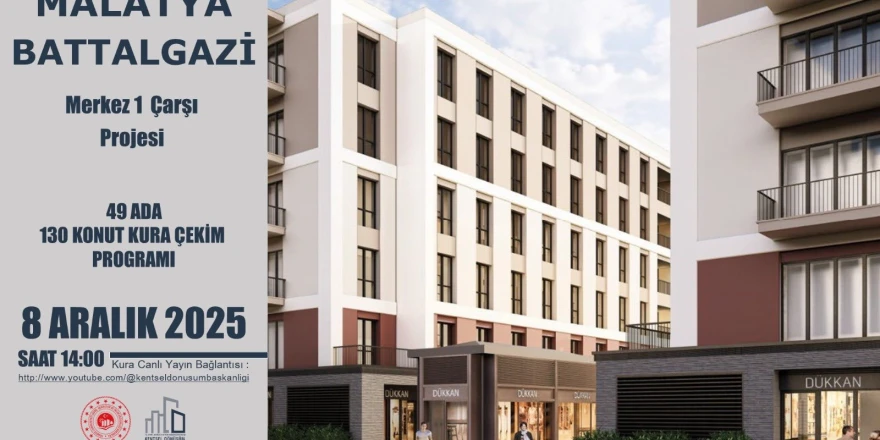 Çarşı Projesinde 130 Konutun Kurası Bugün Çekiliyor