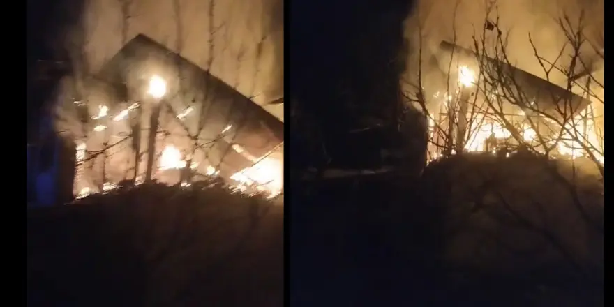 Darende’de Gece Yangını Korkuttu