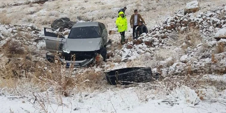 Doğanşehir’de Kar Yağışı Kazaya Neden Oldu: 1 Yaralı