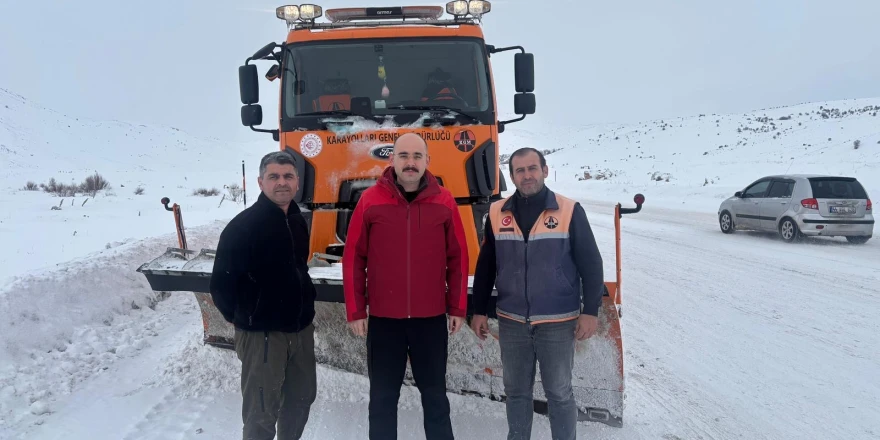 Doğanşehir’de Karla Mücadele Ekiplerine Kaymakam Sungur’dan Ziyaret