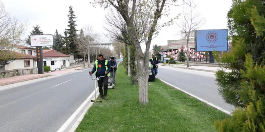 Elazığ’da Yeşil Alanlarda Bakım ve Temizlik Çalışmaları Hız Kazandı