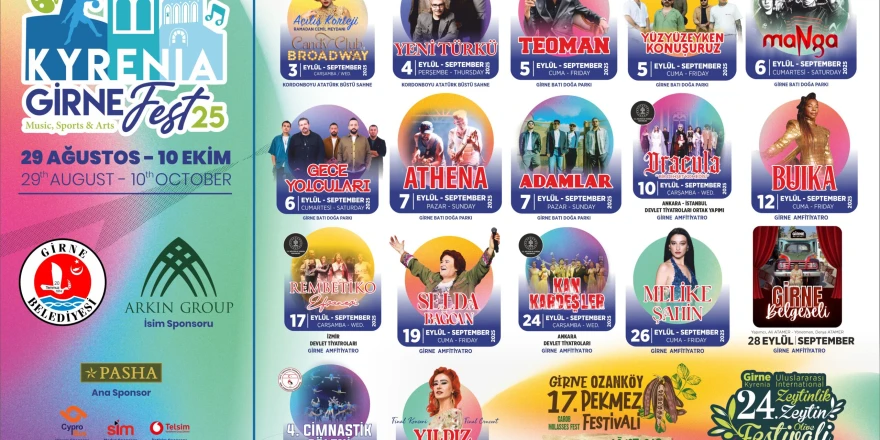 Girne Arkın Group Fest 25 Yıldızlar Geçidine Ev Sahipliği Yapacak