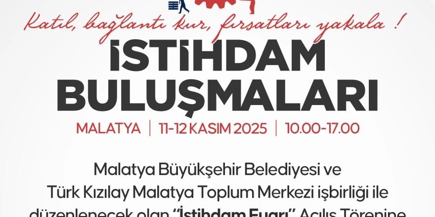 İstihdam Buluşmaları Malatya’da Başlıyor