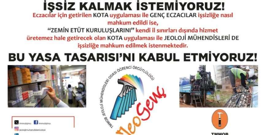 Jeoloji Mühendisleri Odası’ndan “Kota” Tepkisi: Genç Mühendisler İşsizliğe Sürükleniyor