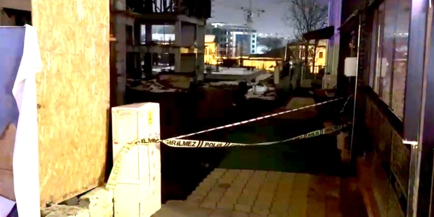 Kanalboyunda İstinat Duvarı Çöktü, Bölge Güvenlik Altına Alındı