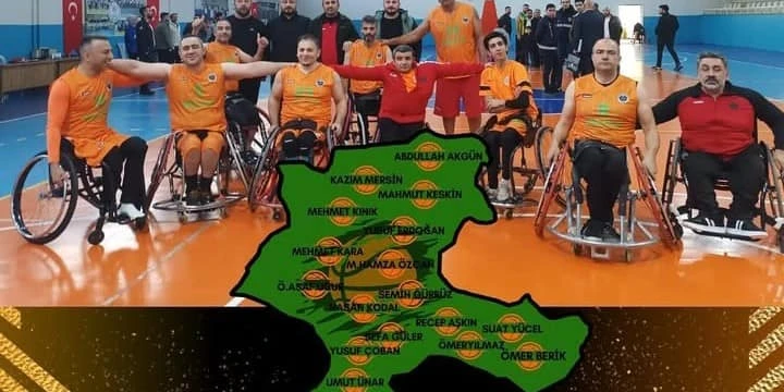 Malatya B.Ş.B Bedensel Engelli Basketbol Takımı Deplasmanda Galip.