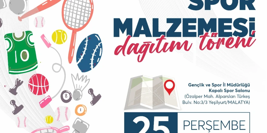 Malatya Büyükşehir Belediyesinden Okullara Spor Malzemesi Desteği