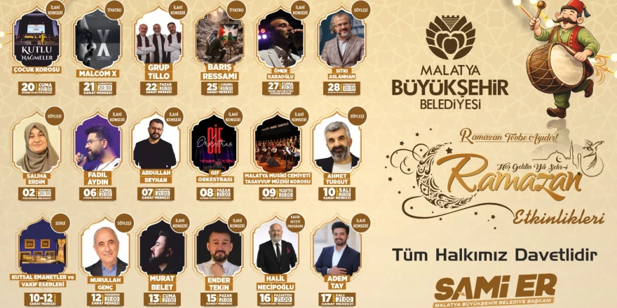 MALATYA BÜYÜKŞEHİR BELEDİYESİ RAMAZAN MANEVİYATINI ŞEHRE TAŞIYOR