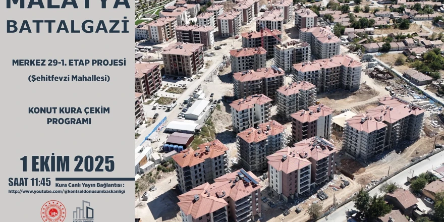 Malatya’da Kentsel Dönüşüm Projeleri İçin Kura Çekimi Yapılacak