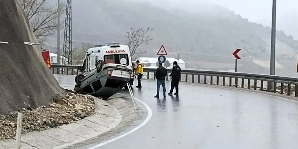 Doğanşehir’de Otomobil Takla Attı: 5 Kişi Yaralandı
