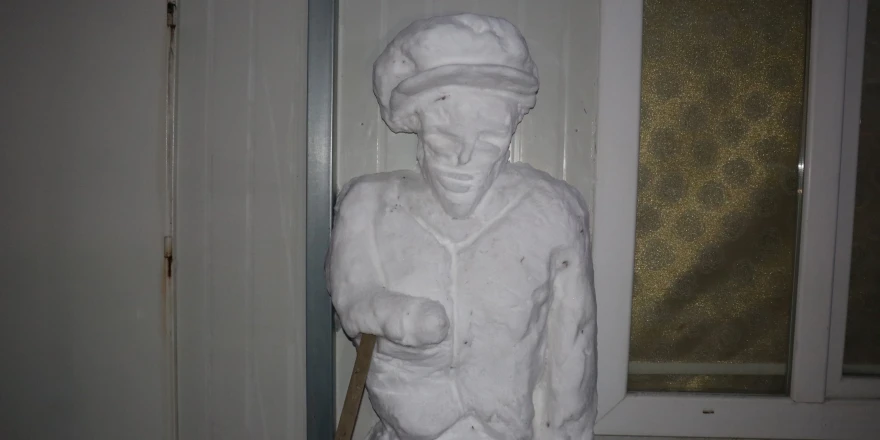 Malatya’da Alışılmışın Dışında Kardan Heykel