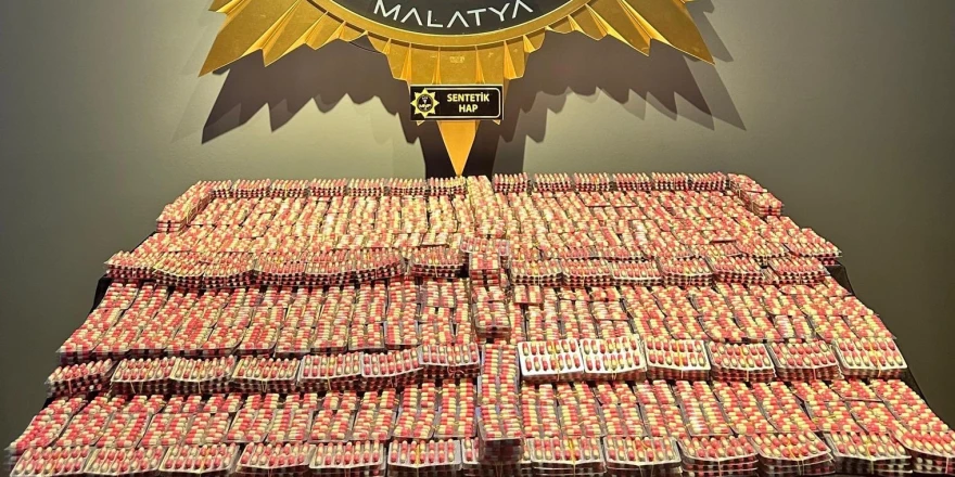 Malatya’da Uyuşturucu Operasyonu: 22 Bin 240 Sentetik Ecza Hap Ele Geçirildi
