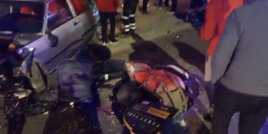 Motosiklet sürücüsü ağır yaralandı, otomobil sürücüsü kazadan sonra kaçtı