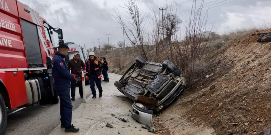 Otomobil Takla Attı: 4’ü Çocuk 6 Kişi Yaralı