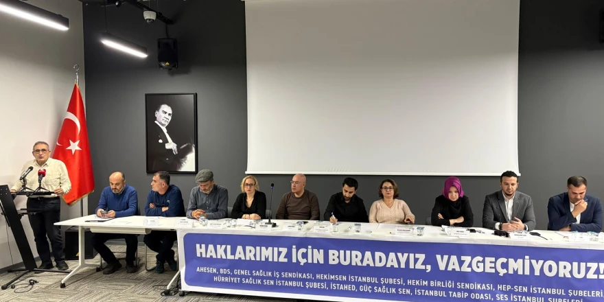 STK'lar  İstanbul Tabip Odası'nda Basın Açıklaması Yaptılar / Hekimler Bir Kez Daha “Artık Yeter” Diye Seslendi