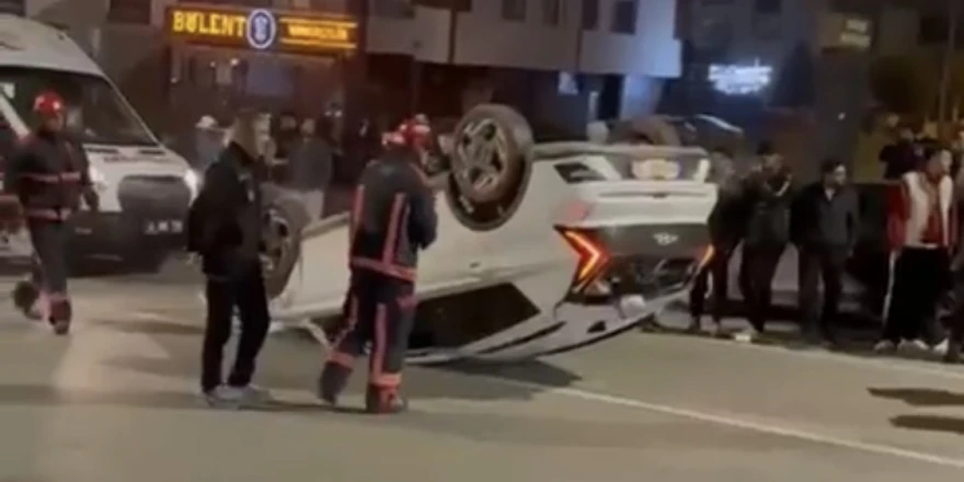 Takla Atan Araçtan Burnu Bile Kanamadan Çıktı