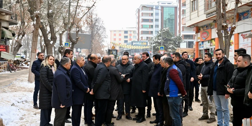Vali Yavuz Ve Başkanlar Fuzuli Caddesi’ndeki Çalışmaları Yerinde İnceledi