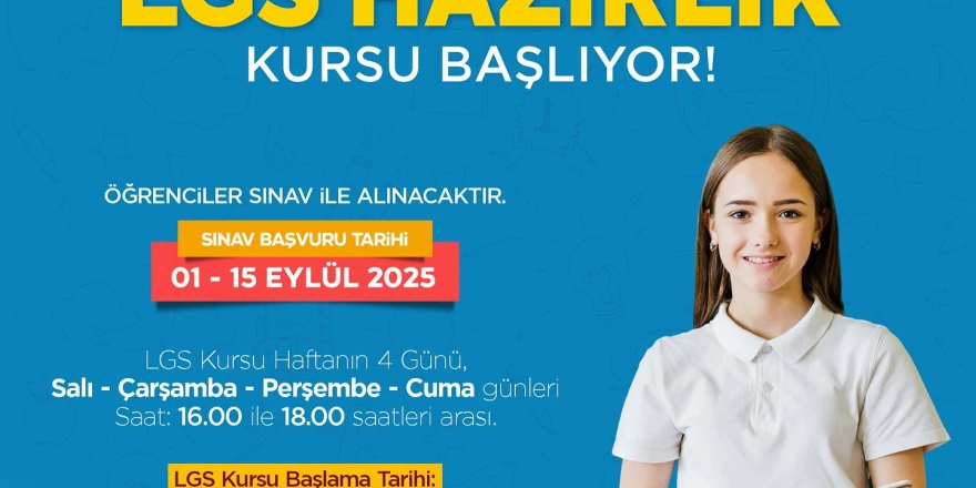 Yeşilyurt Belediyesi ‘Ücretsiz LGS Hazırlık Kursu’ Kayıtları 1 Eylül’de Başlıyor